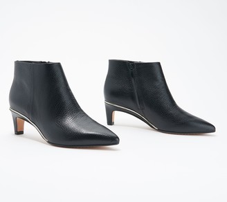 Clarks Leather Heeled Dress Booties - Ellis Eden - ShopStyle Boots