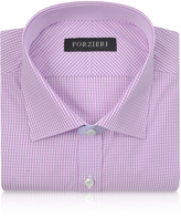 Thumbnail for your product : Forzieri Slim Fit White and Pink Check Cotton Dress Shirt