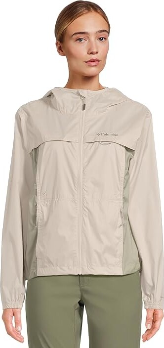 Columbia Crested Canyontm Windbreaker Women's Coat Dark Stone/Safari : XL