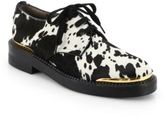 Thumbnail for your product : Marni Printed Calf Hair Lace-Up Oxfords