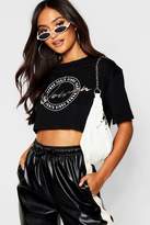 Thumbnail for your product : boohoo Petite Woman Slogan Cropped T-Shirt