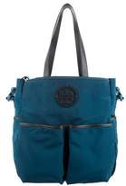 Thumbnail for your product : Tory Burch Leather-Trimmed Nylon Satchel