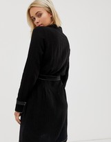 Thumbnail for your product : Pimkie contrast stitch dress in black