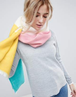 ASOS Super Soft Long Woven Scarf in Color Block