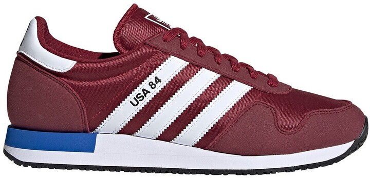 burgundy adidas trainers