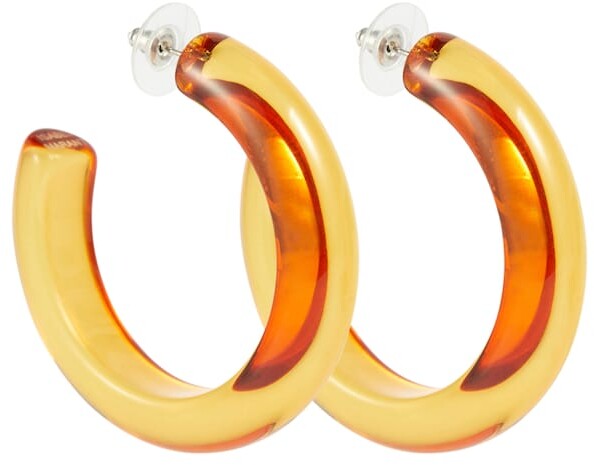 Orange  Tangerine Contemporary Designer Stud Earrings in Powder Coated Architectural Aluminium & Sterling Silver