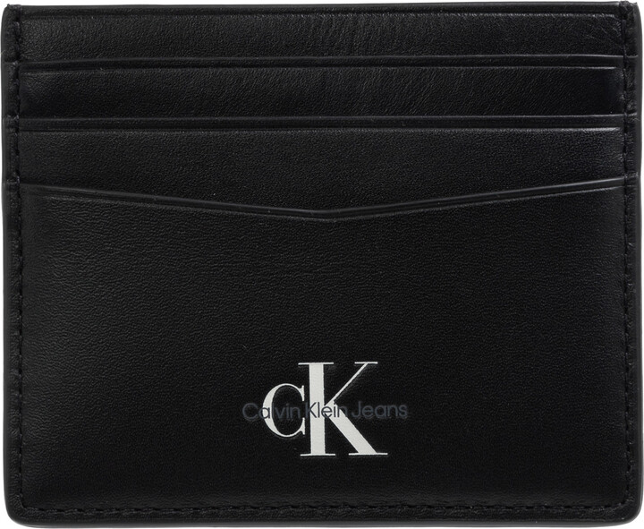 Calvin Klein Jeans Logo-Lettering Leather Wallet - ShopStyle