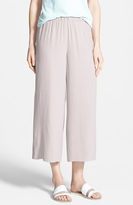 Eileen Fisher Silk Wide Leg Crop Pants (Regular & Petite) (Online Only)