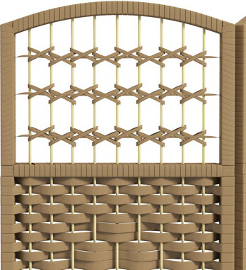 Kivaritio 5.6' Room Divider Privacy Partition. Natural Hand-Woven Style. Enhances In Living Room Bedroom Home Office. With Metal Hinges Woven Paper. Foldable