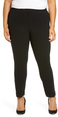 plus size pinstripe pants