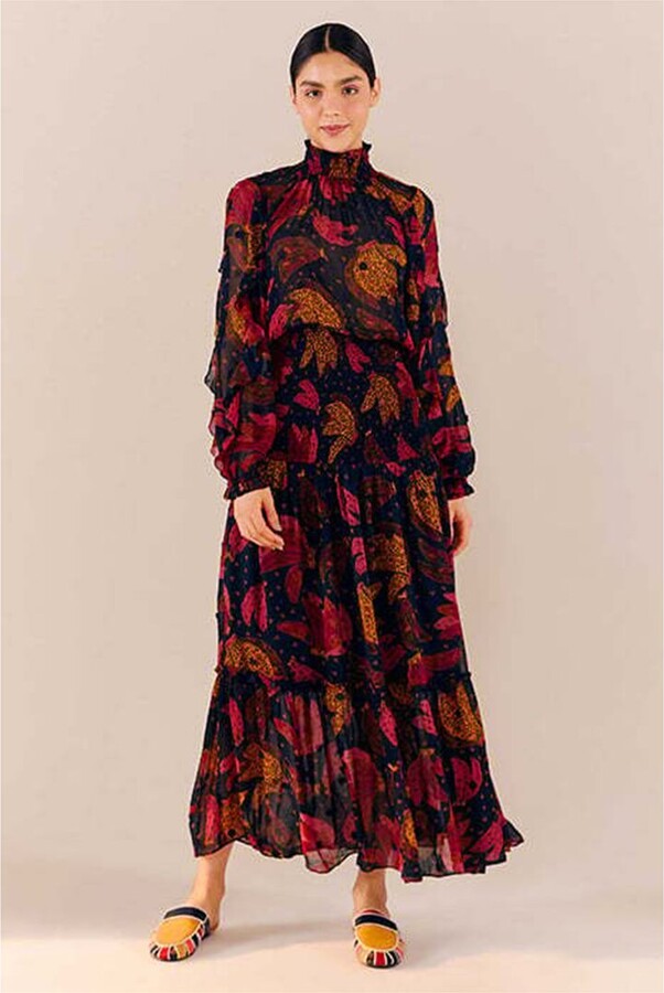 Farm Rio Patchwork Bananas Maxi Dress - ShopStyle