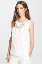 Thumbnail for your product : Fabiana Filippi Embroidered Knit Top