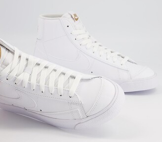 nike blazer trainers in all white
