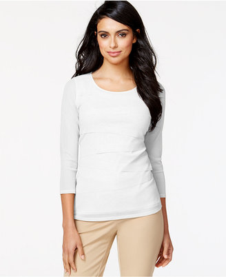 Alfani Tiered Mesh Top, Only at Macy's