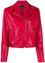 Thumbnail for your product : Pinko Leather Zipped Biker Jacket