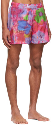 Serapis SSENSE Exclusive Pink Hippocampus Swim Shorts & Towel Set