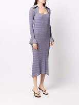 Thumbnail for your product : KIKO KOSTADINOV Striped Knitted Midi Dress