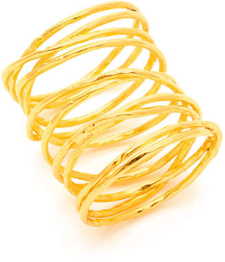 Gorjana Lola Tall Multi-Band Ring, Gold, Size 7