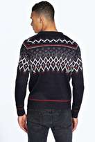 Thumbnail for your product : boohoo Brushed Aztec Jumper