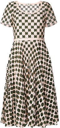 Fendi Geometric Print Flared Dress