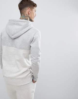 SikSilk cut and sew hoodie in gray