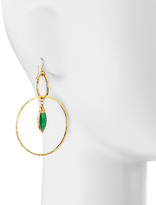 Thumbnail for your product : Devon Leigh Green Onyx Double-Hoop Earrings
