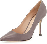 Thumbnail for your product : Sergio Rossi Leather Pointed-Toe Pump, Taupe
