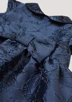 Thumbnail for your product : Emporio Armani Full Circle Dress In Damask Fabric With Small Collar And Bow