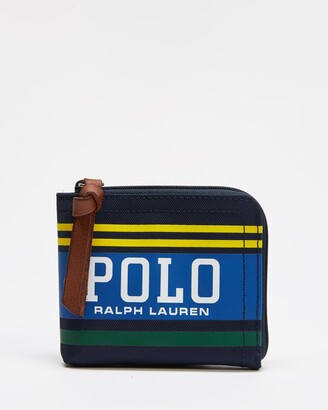 Polo Ralph Lauren Men's Yellow Bifold - Polo Striped Zip Wallet - Size One Size at The Iconic