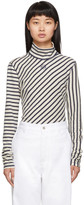 Thumbnail for your product : Loewe Navy and White Striped Long Sleeve Turtleneck