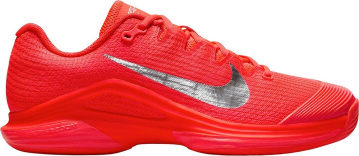 Nike Women's Vapor 12 Premium Tennis Shoes, Size 6, Crimson/Silver