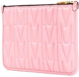 Moschino M-quilted clutch bag