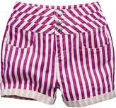 Thumbnail for your product : Free Spirit 19533 Freespirit High Waisted Stripe Denim Shorts