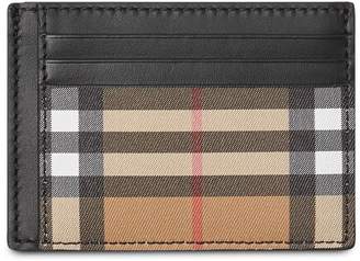 Burberry Vintage Check and Leather Money Clip Card Case