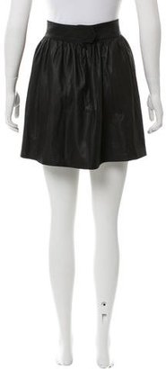 Veda Leather Mini Skirt