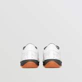 Thumbnail for your product : Burberry Perforated Logo Leather Sneakers