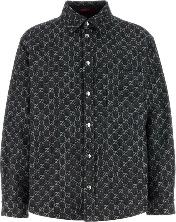 Gucci Reversible Long-Sleeve Denim Shirt