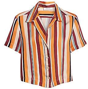 Frame Women's Mini Striped Short-Sleeve Shirt
