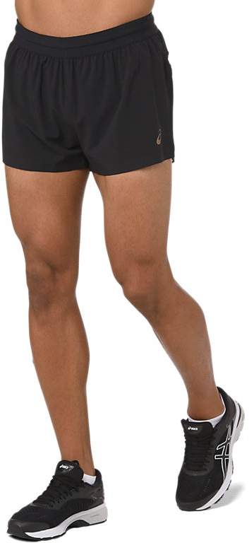 asics silver split short