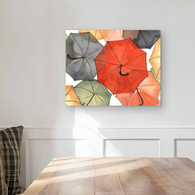 Lark Manor The umbrellas of petit champlain - metal print for home decor