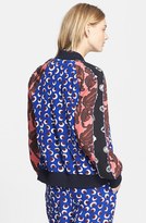 Thumbnail for your product : Stella McCartney Floral Print Silk Bomber Jacket