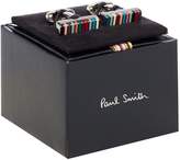 Thumbnail for your product : Paul Smith Multistripe Edge Rectangle Cufflinks