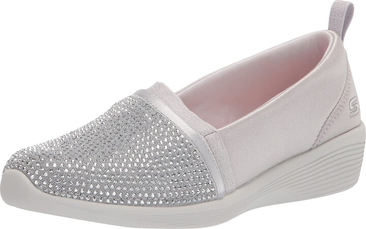 skechers ladies silver shoes
