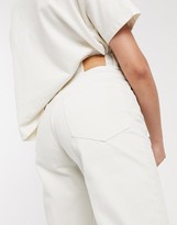 Thumbnail for your product : Weekday Lash organic cotton mom jeans in tinted ecru