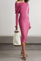 Thumbnail for your product : Tom Ford One-shoulder Cashmere And Silk-blend Midi Dress - Pink