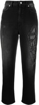 Thumbnail for your product : Just Cavalli Crystal-Embellished Cropped Jeans