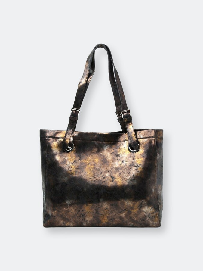 metallic tote handbags