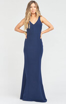 Thumbnail for your product : Show Me Your Mumu Morgan Gown ~ Rich Navy Stretch Crepe
