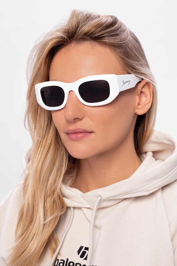 Balenciaga Sunglasses With Logo Women's White - ShopStyle