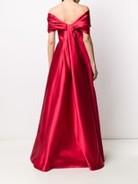 Thumbnail for your product : Alberta Ferretti Off-The-Shoulder Wrapped Bow Gown
